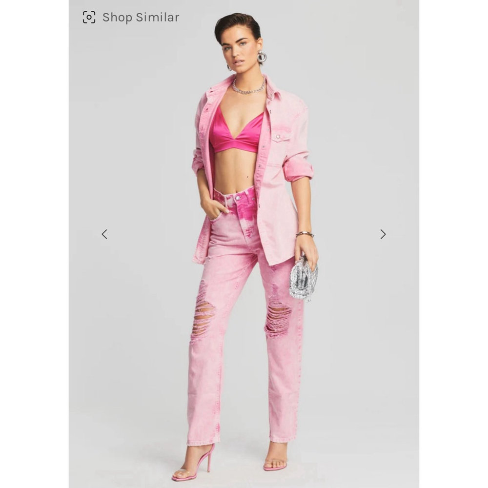NWT Retrofête Doreen Shirt – Pink Denim – XS - Picture 2 of 6